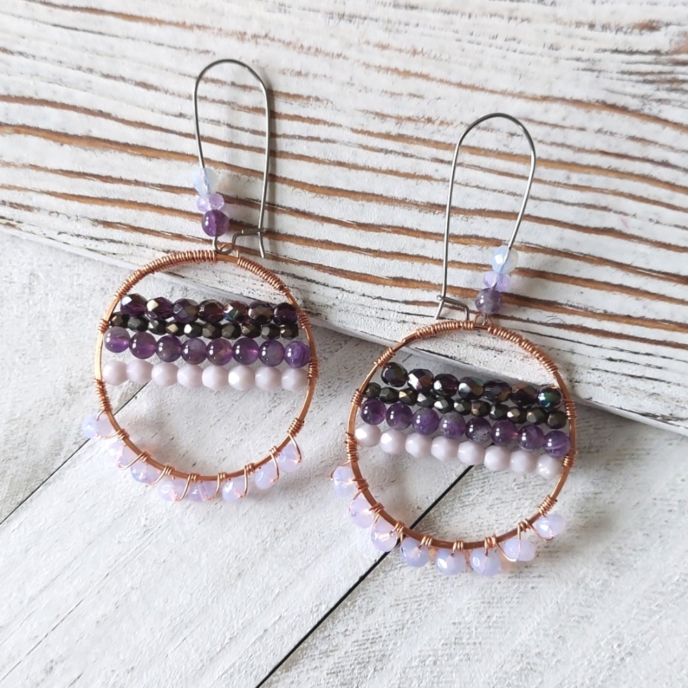 Artisan Jewelry Collection - Paisley Beaded Earrings